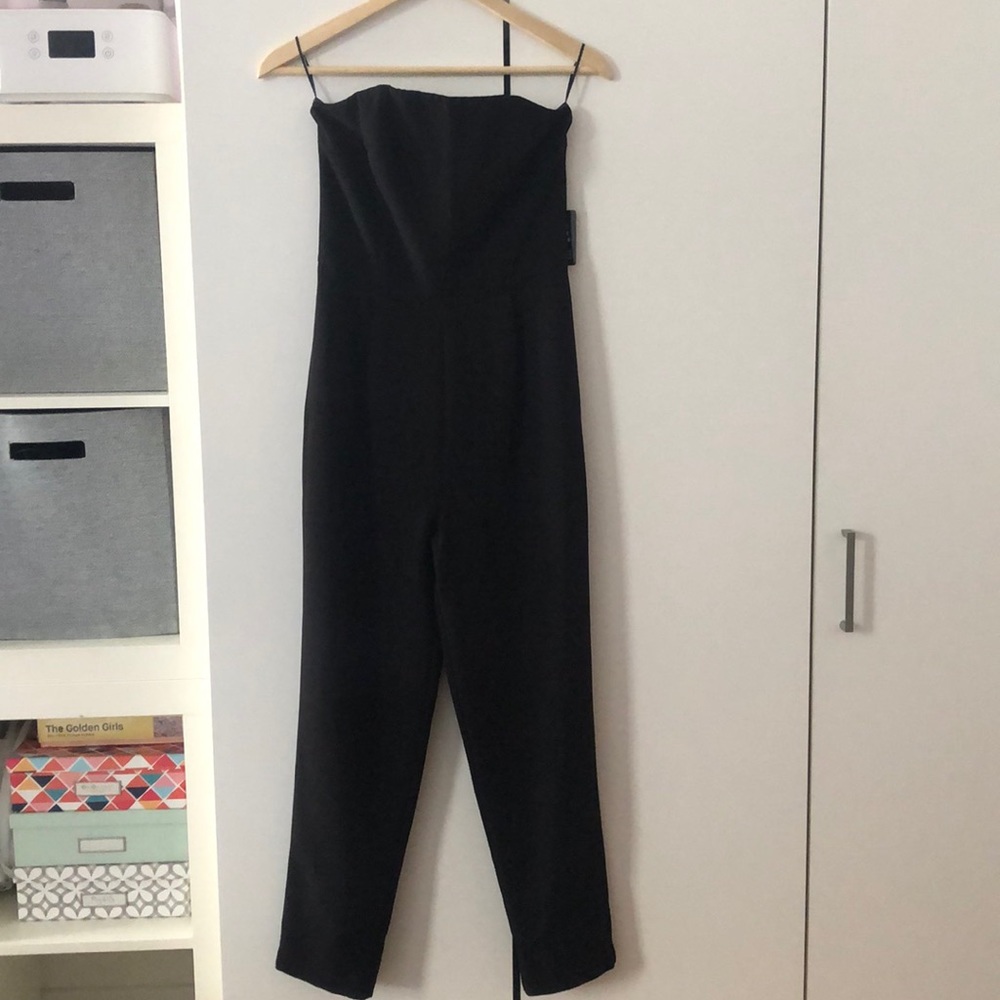 Express Black Strapless Jumpsuit